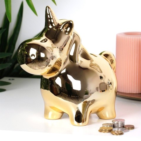 Skarbonka ceramiczna złota lustrzana 18x10.5cm VILDE 568078-Z