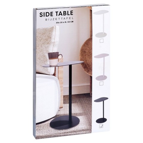 Stolik kawowy metalowy czarny boczny 35x25x53cm TRENDS4YOU 568127