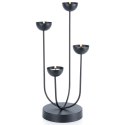 Świecznik metalowy czarny na 4 świeczki świece 15x41.5cm HOME STYLING COLLECTION 568084