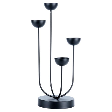 Świecznik metalowy czarny na 4 świeczki świece 15x41.5cm HOME STYLING COLLECTION 568084