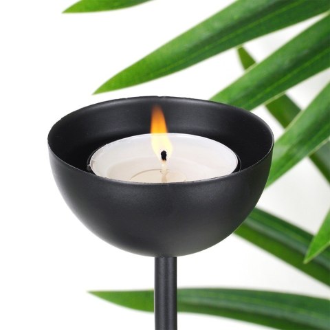 Świecznik metalowy czarny na 4 świeczki świece 15x41.5cm HOME STYLING COLLECTION 568084