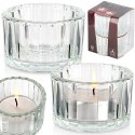 Świecznik szklany na świeczki tealight 5.7cm 2 sztuki HOME STYLING COLLECTION 568095