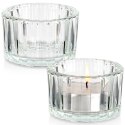 Świecznik szklany na świeczki tealight 5.7cm 2 sztuki HOME STYLING COLLECTION 568095