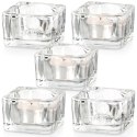 Świecznik szklany na świeczki tealight 5cm 5 sztuk VILDE 568097