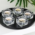 Świecznik szklany na świeczki tealight 5cm 5 sztuk VILDE 568097