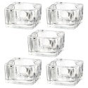 Świecznik szklany na świeczki tealight 5cm 5 sztuk VILDE 568097