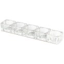 Świecznik szklany na świeczki tealight 5cm 5 sztuk VILDE 568097