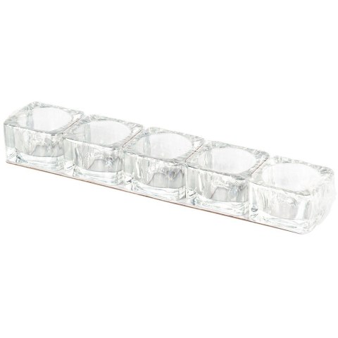 Świecznik szklany na świeczki tealight 5cm 5 sztuk VILDE 568097