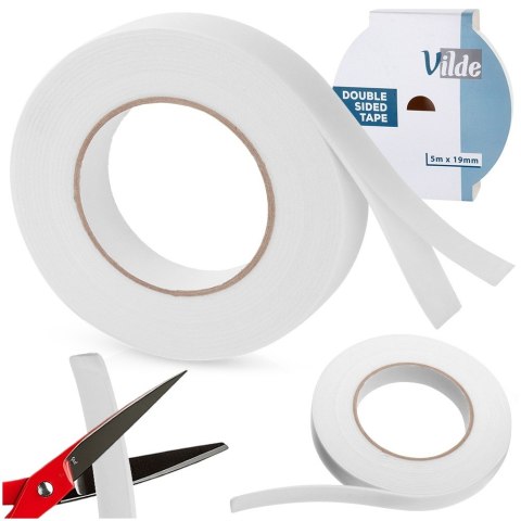 Taśma samoprzylepna dwustronna 19 mm x 5 m VILDE 489320