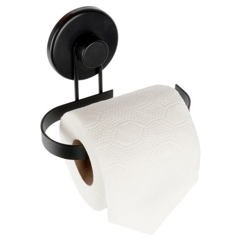 Uchwyt wieszak na papier toaletowy metalowy czarny na przyssawkę BATHROOM SOLUTIONS 567011