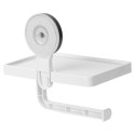 Uchwyt wieszak na papier toaletowy z półką na przyssawkę BATHROOM SOLUTIONS 567041