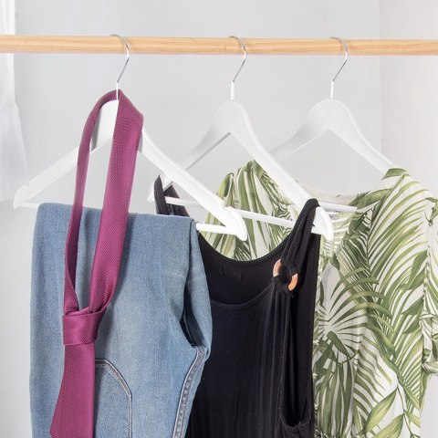 Wieszaki na ubrania białe obrotowe 42.5x24cm 3 sztuki ORION 830749