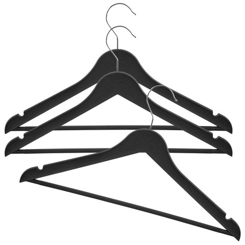 Wieszaki na ubrania czarne obrotowe 42.5x24cm 3 sztuki ORION 830751