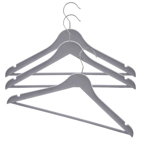 Wieszaki na ubrania szare obrotowe 42.5x24cm 3 sztuki ORION 830750