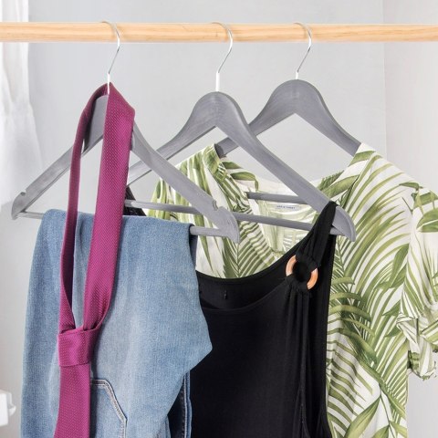 Wieszaki na ubrania szare obrotowe 42.5x24cm 3 sztuki ORION 830750