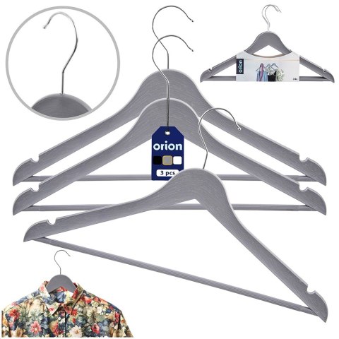 Wieszaki na ubrania szare obrotowe 42.5x24cm 3 sztuki ORION 830750