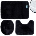 Zestaw dywaników łazienkowych do łazienki czarny 3-ele VILDE 567037