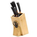 Bambusowy stojak na noże kuchenne blok organizer pojemnik do noży BRUNBESTE BB-3164