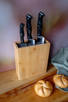 Bambusowy stojak na noże kuchenne blok pojemnik do noży BRUNBESTE BB-3318