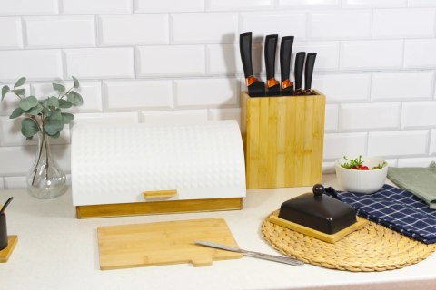 Bambusowy stojak na noże kuchenne blok pojemnik do noży BRUNBESTE BB-3318