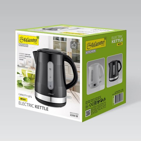 Czajnik elektryczny 1.7L 2200W czarny MAESTRO MR-035-BLACK