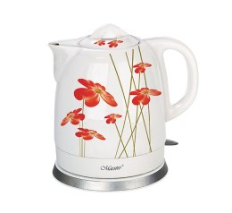 Czajnik elektryczny ceramiczny 1.5L 1200W czerwone kwiaty MAESTRO MR-066-RED-FLOWERS