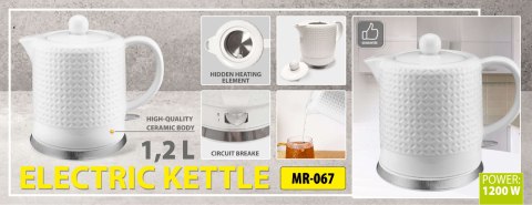 Czajnik elektryczny ceramiczny mały 1.2L 1200W MAESTRO MR-067