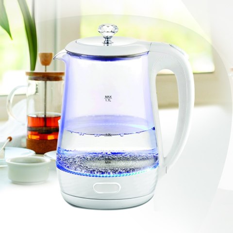 Czajnik elektryczny szklany 1.7L 2200W biały MAESTRO MR-052-WHITE