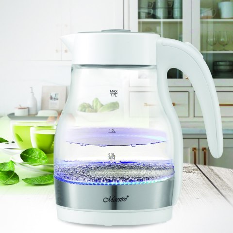 Czajnik elektryczny szklany 1.7L 2200W biały MAESTRO MR-061-WHITE