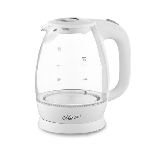 Czajnik elektryczny szklany 1.7L 2200W biały MAESTRO MR-063-WHITE