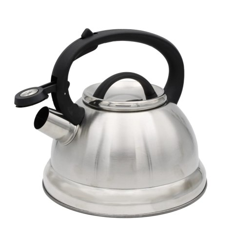 Czajnik stalowy z gwizdkiem 2.5L indukcja gaz tradycyjny srebrny BRUNBESTE BB-2272