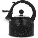 Czajnik stalowy z gwizdkiem mały 1.5L na gaz indukcję czarny BRUNBESTE BB-2415