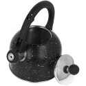 Czajnik stalowy z gwizdkiem mały 1.5L na gaz indukcję czarny BRUNBESTE BB-2415