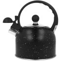 Czajnik stalowy z gwizdkiem na gaz indukcja mały 1.5L czarny BRUNBESTE BB-2414