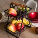 Koszyk na owoce warzywa piętrowy dwupoziomowy patera stojak BRUNBESTE BB-3063