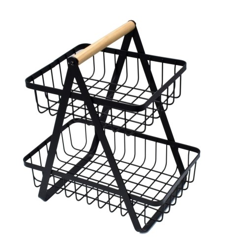 Koszyk na owoce warzywa piętrowy dwupoziomowy patera stojak BRUNBESTE BB-3063