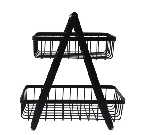 Koszyk na owoce warzywa piętrowy dwupoziomowy patera stojak BRUNBESTE BB-3063