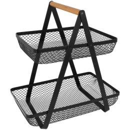 Koszyk na owoce warzywa piętrowy dwupoziomowy patera stojak Siatka BRUNBESTE BB-3410