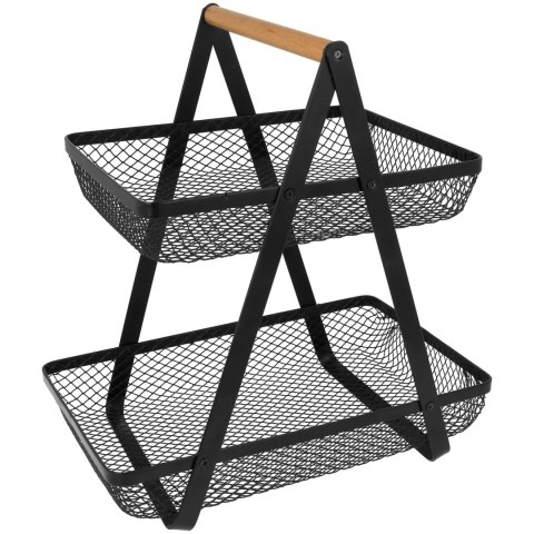 Koszyk na owoce warzywa piętrowy dwupoziomowy patera stojak Siatka BRUNBESTE BB-3410