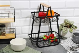 Koszyk na owoce warzywa piętrowy dwupoziomowy patera stojak kosz BRUNBESTE BB-4000