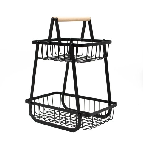 Koszyk na owoce warzywa piętrowy dwupoziomowy patera stojak kosz BRUNBESTE BB-4000