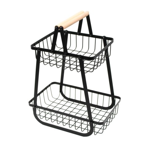 Koszyk na owoce warzywa piętrowy dwupoziomowy patera stojak kosz BRUNBESTE BB-4000