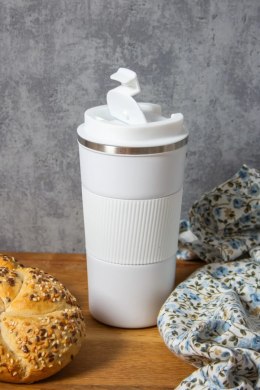 Kubek termiczny na kawę herbatę napoje termos biały matowy 500ML BRUNBESTE BB-3573