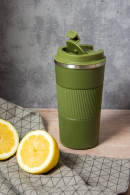 Kubek termiczny na kawę herbatę napoje termos zielony matowy 500ML BRUNBESTE BB-3574