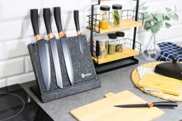 Magnetyczny stojak na noże kuchenne z ostrzałką do noży czarny BRUNBESTE BB-3771