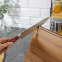 Magnetyczny stojak na noże kuchenne z ostrzałką do noży imitacja drewna BRUNBESTE BB-3770