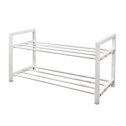 Półka na buty metalowa 2-poziomowa BIAŁA stojak regał organizer BRUNBESTE BB-3540