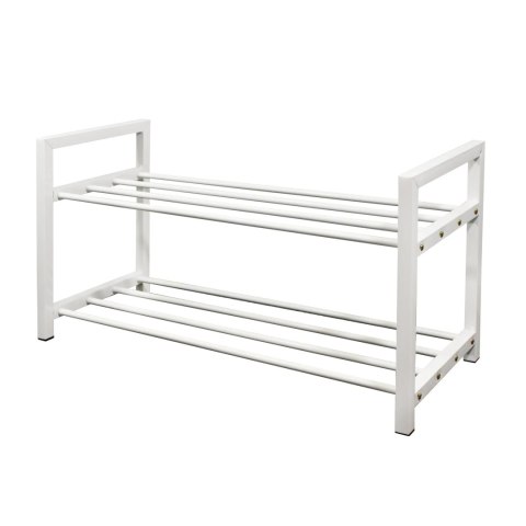 Półka na buty metalowa 2-poziomowa BIAŁA stojak regał organizer BRUNBESTE BB-3540