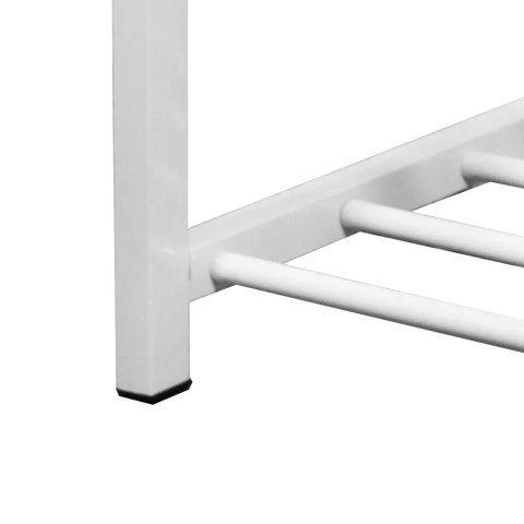 Półka na buty metalowa 2-poziomowa BIAŁA stojak regał organizer BRUNBESTE BB-3540