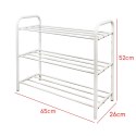 Półka na buty metalowa 3-poziomowa BIAŁA stojak regał organizer BRUNBESTE BB-1130
